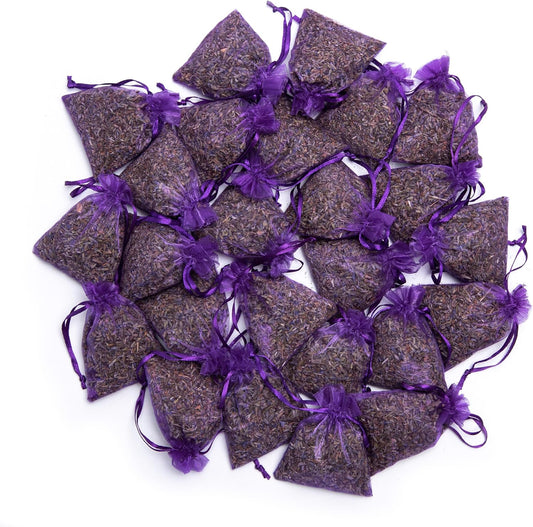 Bag of 25 Sachets Dried Lavender Flower Lavender Sachets for Drawers and Closets, LV-B-2