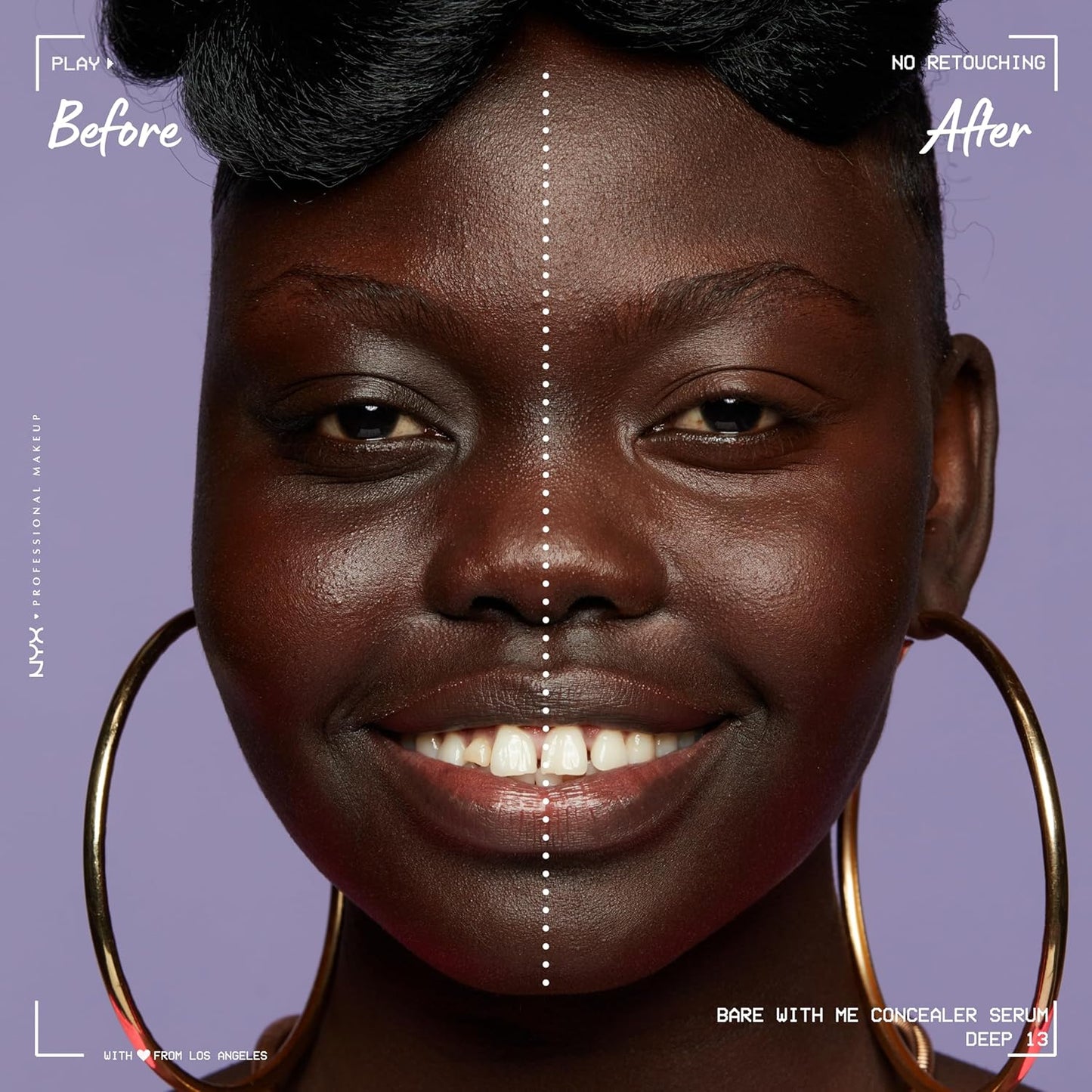 NYX PROFESSIONAL MAKEUP Bare With Me Concealer Serum, Up To 24Hr Hydration - Deep