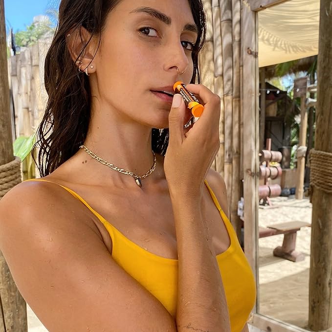 Panama Jack Sunscreen Lip Balm - SPF 45, Broad Spectrum UVA-UVB Sunscreen Protection, Prevents & Soothes Dry, Chapped Lips, Dreamsicle, 12-pack