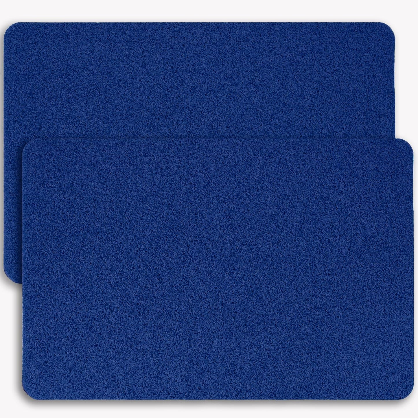 Non-Slip Bathtub Mat, 2 Pack Anti Slip Shower Mat, Fast Drying Bathtub Mats, Foot Scrubber Mat, Anti Slip Mat for Tub, Floor, Bathroom, Kitchen, Home, Hotel (Navy Blue 24"×16"+24"×16")
